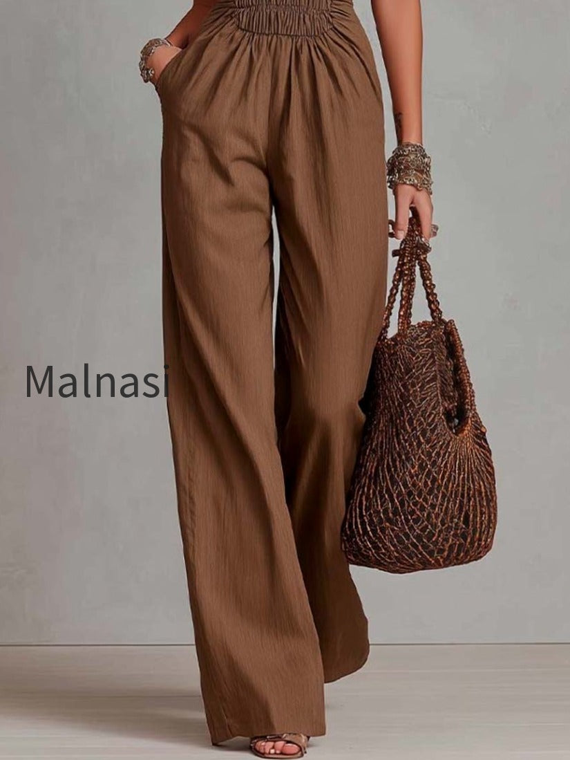 bohemian-halter-smocked-waist-linen-cotton-wide-leg-jumpsuit