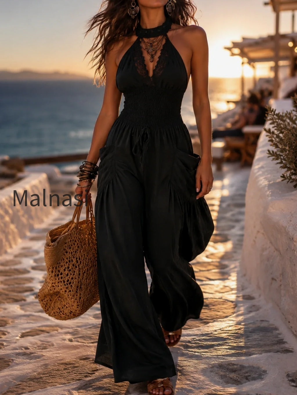 retro-lace-halter-neck-cotton-linen-jumpsuit-with-pockets