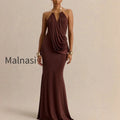 ruffle-cowl-neck-bodycon-maxi-dress
