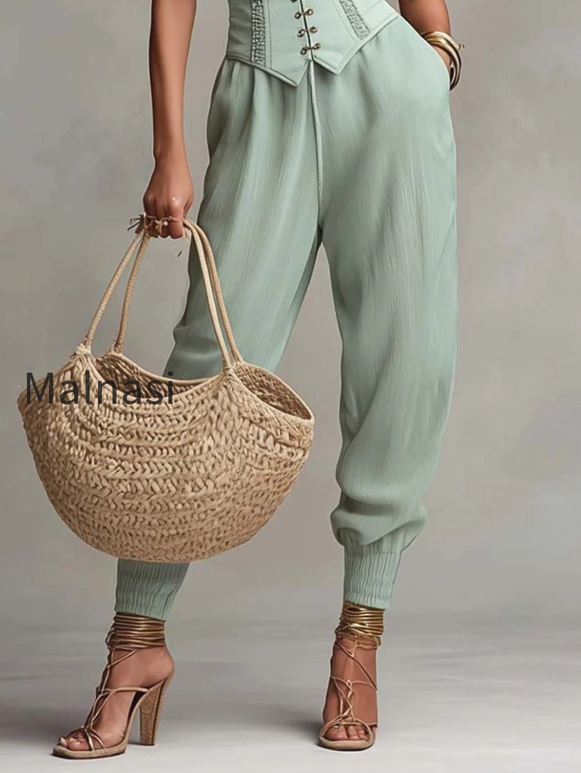 bohemian-lace-corset-cotton-linen-jogger-pants-set