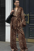 chic-printed-long-sleeve-shirt-belted-wide-leg-pants-two-piece-set
