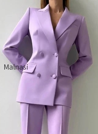 purple-double-breasted-pant-suit
