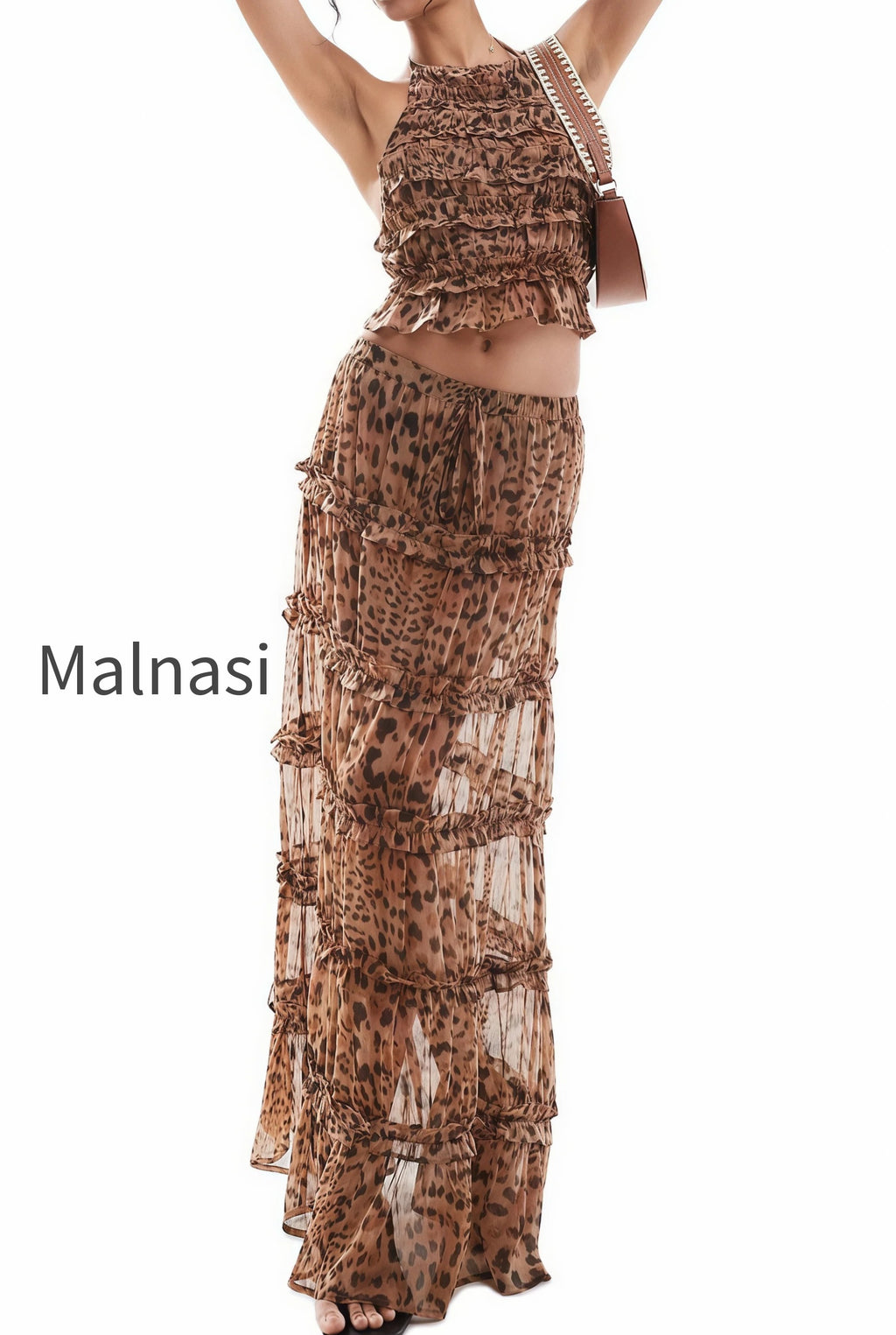 sheer-ruffle-leopard-backless-maxi-skirt-set