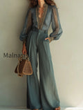 retro-polka-dot-blouse-with-lace-trim-cotton-linen-pants-set