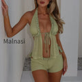 halter-neck-tie-up-front-sleeveless-top-two-piece-shorts-set