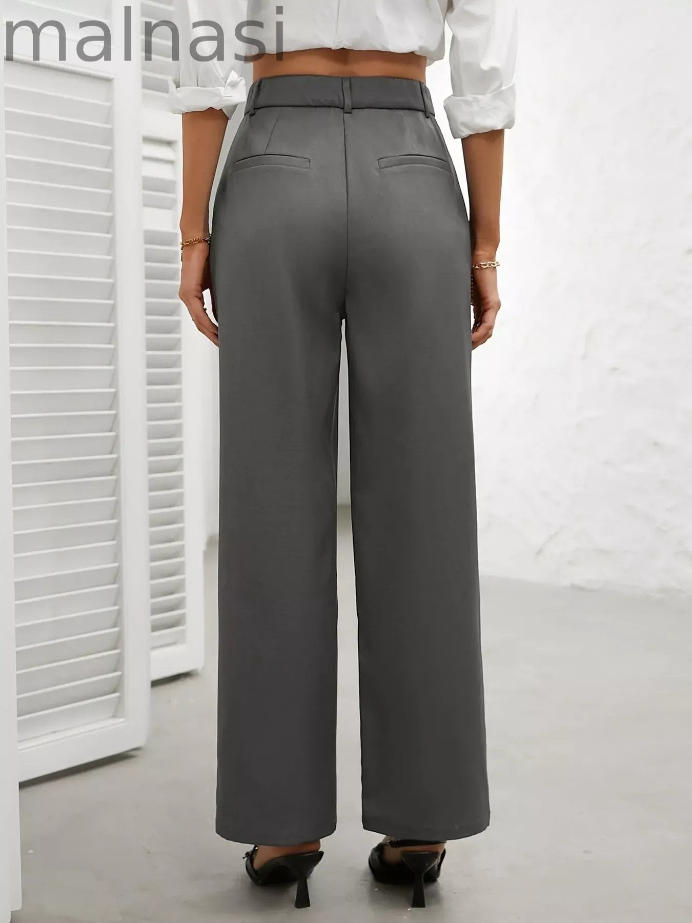 High Waist Wide Leg Pants
