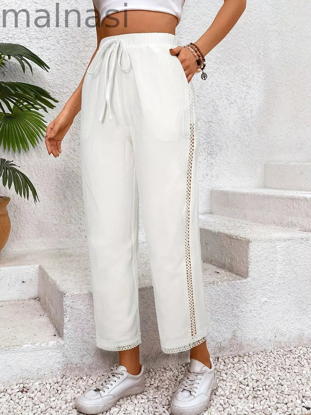Wide Leg Cropped Pants