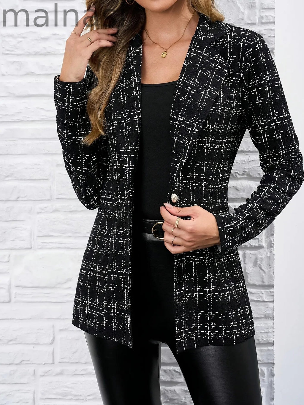 Solid Button Women's Suit | Long Sleeve Jacket | Solid | Button