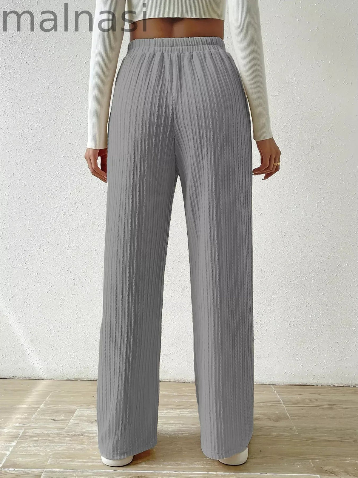 Drawstring Wide Leg Pants