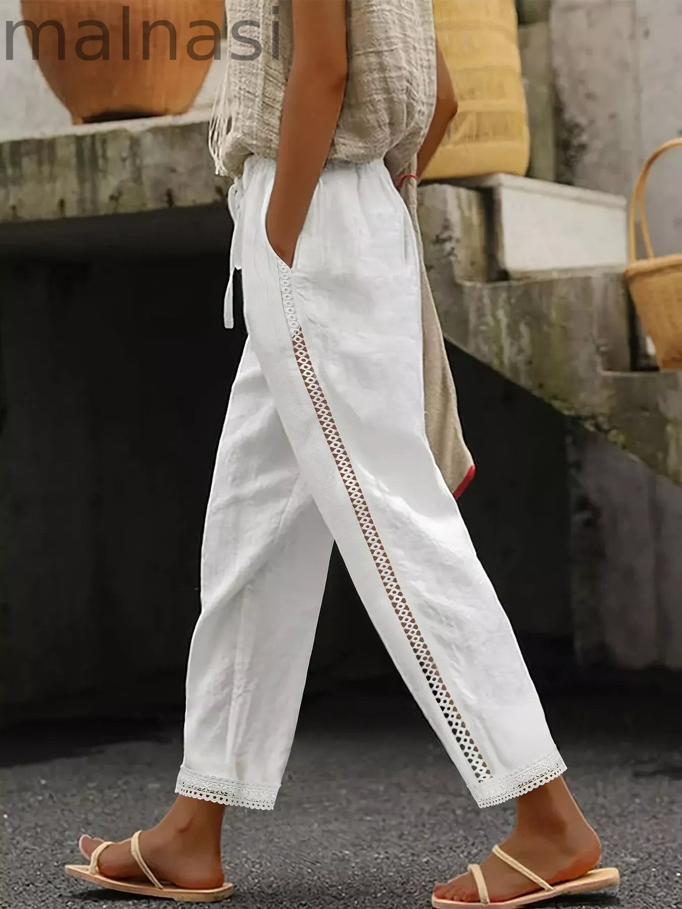 Wide Leg Cropped Pants