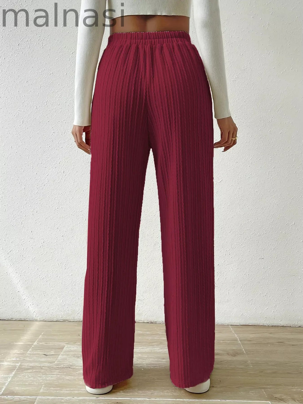 Drawstring Wide Leg Pants