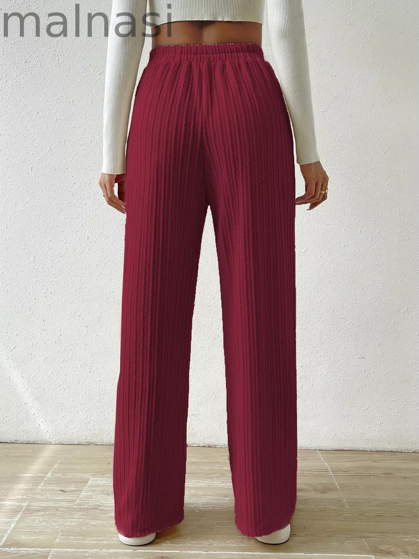 Drawstring Wide Leg Pants