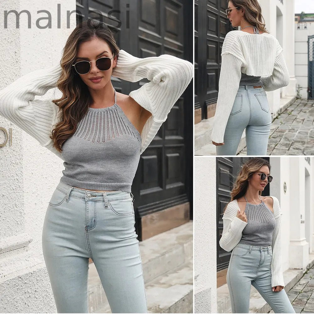 Women's Loose Short Knitted Cardigan
