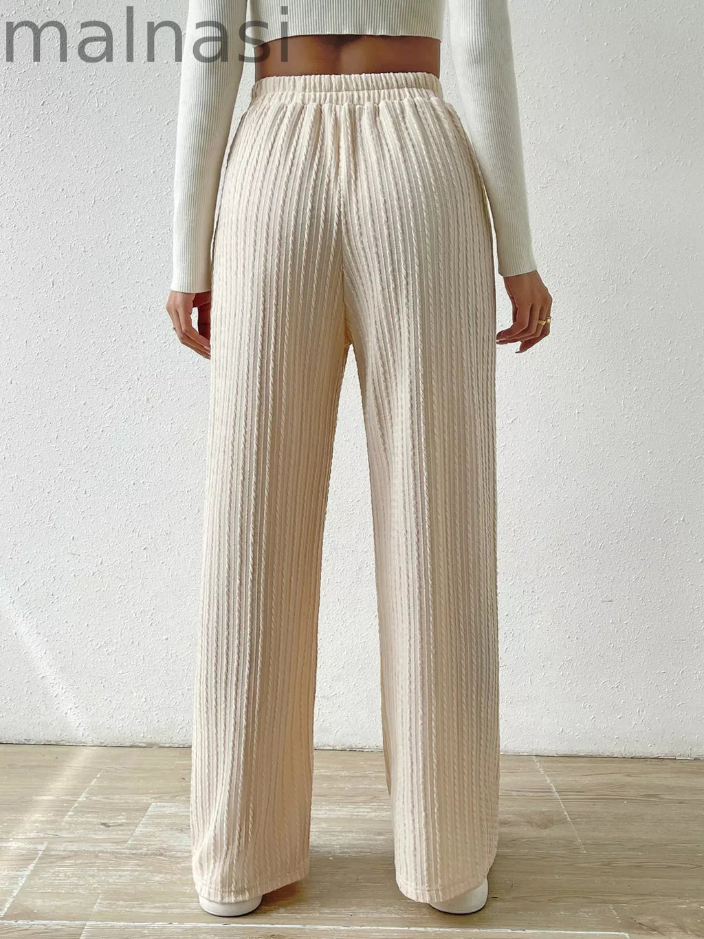 Drawstring Wide Leg Pants