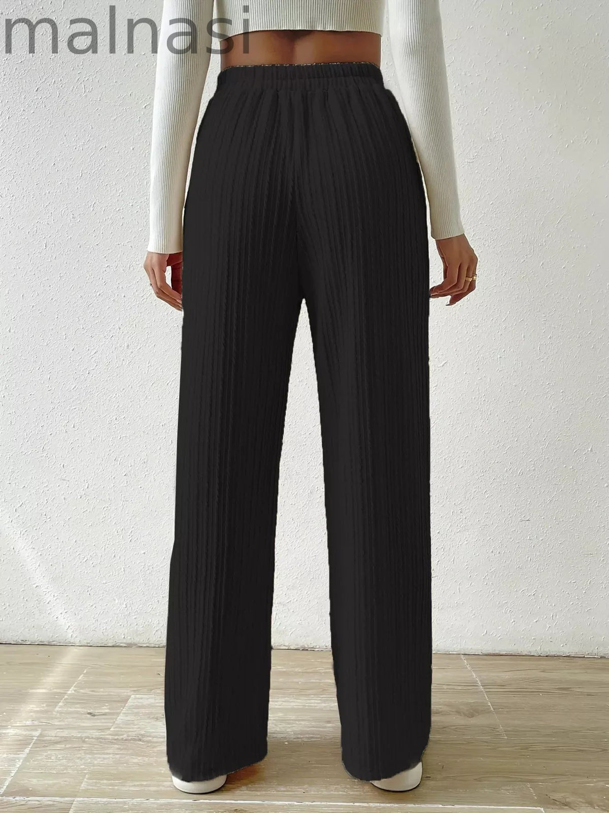 Drawstring Wide Leg Pants