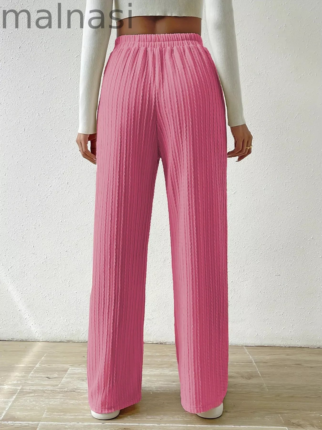 Drawstring Wide Leg Pants
