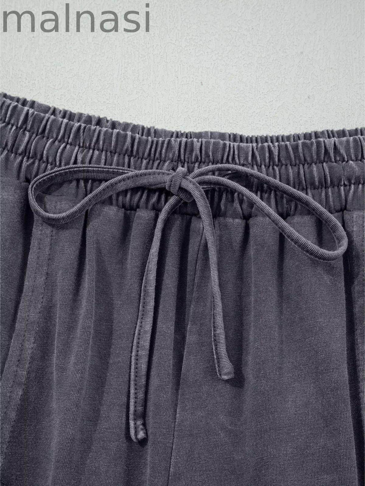 Flower Patch Mineral Washed Terry Knit Cropped Wide Leg Pants